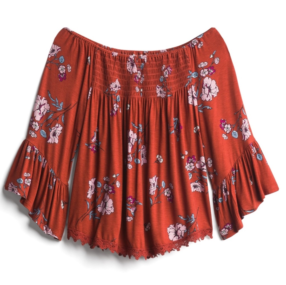 Floral off the shoulder top